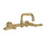 Rohl Acqui Wall Mount Bridge Lavatory Faucet With U-Spout in Italian Brass - A1423LMIB-2