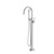 Rohl Graceline Knurled Single Hole Floor Mount Tub Filler Trim in Polished Chrome - TMB06HF1LMAPC