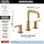 Delta Nicoli Two Handle Widespread Bathroom Faucet in Champagne Bronze - 35849LF-CZ