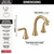 Delta Kayra Two Handle Widespread Bathroom Faucet in Champagne Bronze - 3533LF-CZMPU
