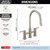 Delta Nicoli Two Handle Pull-Down Bridge Kitchen Faucet in Stainless - 39876LF-SS