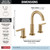 Delta Nicoli Two Handle Widespread Bathroom Faucet in Champagne Bronze - 35749LF-CZ