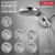 Delta Universal Showering Components Hydrorain H2Okineticsetting Two-In-One Shower Head in Chrome - 58680-25