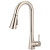 Olympia Faucets i2 1.5 GPM Single Handle Gooseneck Kitchen Faucet with Pull Down Spray Head in PVD Brushed Nickel - K-5020-BN