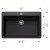 Blanco Liven 33" Super Single Bowl Dual Mount Sink in Coal Black - 443194