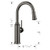 Blanco Bar Pull-Down Faucet 1.5 GPM in Satin Dark Steel - 443265