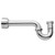 Jaclo 1 1/2" Extra Long P Trap with Round Box Escutcheon in Polished Chrome - 253XXL-PCH