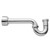 Jaclo 1 1/4" Extra Long P Trap with Round Box Escutcheon in Satin Nickel - 251XXL-SN