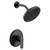 Moen Greenfield M CORE 3 Series Shower Trim with Wide Shower Head and Shower Lever Handle in Matte Black - UT33322BL