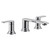 Moen Greenfield Two Handle Roman Tub Faucet Contemporary Deck Mounted Bathtub Filler in Chrome - T6503