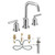 Moen Gibson Two Handle High Arc Widespread Bathroom Sink Faucet for 3 Hole Setups with Valve Included in Chrome - TV6142