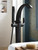 Moen Voss One Handle Freestanding Floor Mount Tub Filler with Handshower in Matte Black - 695BL