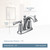 Moen Wynford Two Handle Centerset High Arc Bathroom Faucet in Brushed Nickel - 4505BN