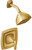 Moen Voss Posi Temp Posi Temp Pressure Balancing Shower Trim Featuring Showerhead and Shower Lever Handle in Gold - T2692BG