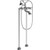 Moen Weymouth Two Handle Tub Filler with Cross Handles and Handshower in Chrome - S22105