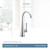Moen Spot Resist Stainless Kurv One Handle High Arc Single Mount Cold Water Beverage Faucet with Optional Filtration System in Spot Resist Stainless - S5560SRS