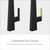Moen Nio One Handle Pull down Kitchen Faucet with Power Clean Accent Handle Included for Customizing in Matte Black - S75005BL