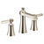 Moen Flara Two Handle 8 in. Widespread Lever Handle Bathroom Faucet Trim Kit Polished in Polished Nickel - TS6984NL
