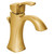 Moen Voss One Handle High Arc Bathroom Faucet with Drain Assembly for Single Hole Sink in Gold - 6903BG