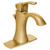Moen Voss One Handle High Arc Bathroom Faucet with Drain Assembly for Single Hole Sink in Gold - 6903BG