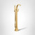 Moen Voss One Handle Freestanding Floor Mount Tub Filler with Handshower in Brushed Gold - 695BG