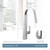 Moen Nio Spot Resist Stainless One Handle Pull down Kitchen Faucet with Power Clean Includes Secondary Finish Handle Option in Spot Resist Stainless - S75005SRS