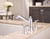 Moen Dartmoor two handle high arc roman tub faucet in Brushed Nickel - T683BN