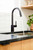 Moen Motionsense Wave One Sensor Touchless One Handle High Arc Modern Pulldown Kitchen Faucet with Reflex in Matte Black - 7565EWBL