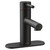 Moen One Handle Modern Bathroom Faucet with Drain Assembly and Optional Deckplate in Matte Black - 6190BL