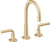California Faucets Trousdale 8" Widespread Lavatory Faucet with Completely Finished ZeroDrain in Satin Brass - C102ZBF-SB