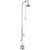 Outdoor Shower Company BS-2000-CHV Free Standing Cold Water Shower w/Hose Faucet & Foot Shower