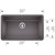 Blanco 442530 Precis 30" Single Undermount: Cinder