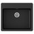 Elkay Quartz Classic 25" x 22" x 5-1/2" Single Bowl Drop-in ADA Sink with Perfect Drain Black