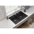 Elkay Quartz Classic 33" x 22" x 5-1/2" Double Bowl Drop-in ADA Sink with Perfect Drain Black