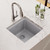 Elkay Quartz Classic 15-3/4" x 15-3/4" x 7-11/16" Single Bowl Dual Mount Bar Sink Greystone