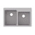 Elkay Quartz Classic 33" x 22" x 9-1/2", Offset Double Bowl Drop-in Sink, Greystone