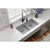 Elkay Quartz Classic 33" x 18-1/2" x 5-1/2", Double Bowl Undermount ADA Sink with Perfect Drain, Greystone