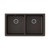 Elkay Quartz Classic 33" x 18-1/2" x 5-1/2", Double Bowl Undermount ADA Sink with Perfect Drain, Mocha