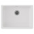 Elkay Quartz Classic 25" x 18-1/2" x 5-1/2" Single Bowl Undermount ADA Sink with Perfect Drain White