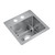 Elkay Crosstown 18 Gauge Stainless Steel 15" x 15" x 9" 2-Hole Single Bowl Dual Mount Bar Sink Kit