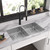 Elkay Crosstown 18 Gauge Stainless Steel 33" x 22" x 6", 1-Hole Equal Double Bowl Dual Mount ADA Sink Kit