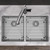 Elkay Crosstown 18 Gauge Stainless Steel 33" x 22" x 6", 1-Hole Equal Double Bowl Dual Mount ADA Sink Kit