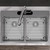 Elkay Crosstown 18 Gauge Stainless Steel 33" x 22" x 6", 3-Hole Equal Double Bowl Dual Mount ADA Sink Kit