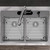Elkay Crosstown 18 Gauge Stainless Steel 33" x 22" x 6", 4-Hole Equal Double Bowl Dual Mount ADA Sink Kit
