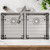 Elkay Crosstown 18 Gauge Stainless Steel 33" x 22" x 9", 3-Hole Equal Double Bowl Dual Mount Sink Kit with Aqua Divide