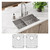 Elkay Crosstown 18 Gauge Stainless Steel 33" x 22" x 9", 4-Hole Equal Double Bowl Dual Mount Sink Kit with Aqua Divide