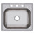 Elkay Dayton Stainless Steel 25" x 22" x 6-9/16" 3-Hole Single Bowl Drop-in Sink