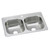 Elkay Dayton Stainless Steel 33" x 22" x 8-1/16", 1-Hole Equal Double Bowl Drop-in Sink