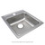 Elkay Lustertone Classic Stainless Steel 17" x 20" x 6" 2-Hole Single Bowl Drop-in ADA Sink