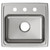 Elkay Lustertone Classic Stainless Steel 19" x 18" x 5-1/2", 3-Hole Single Bowl Drop-in ADA Sink